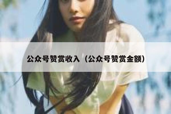 公众号赞赏收入（公众号赞赏金额） 第1张
