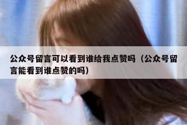 公众号留言可以看到谁给我点赞吗（公众号留言能看到谁点赞的吗） 第1张