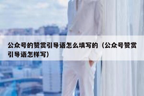 公众号的赞赏引导语怎么填写的（公众号赞赏引导语怎样写） 第1张