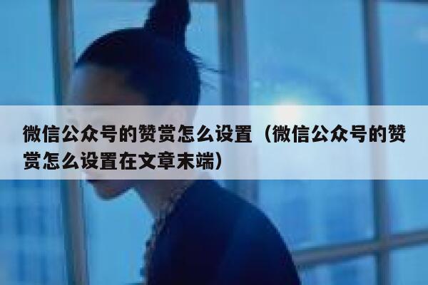 微信公众号的赞赏怎么设置（微信公众号的赞赏怎么设置在文章末端） 第1张