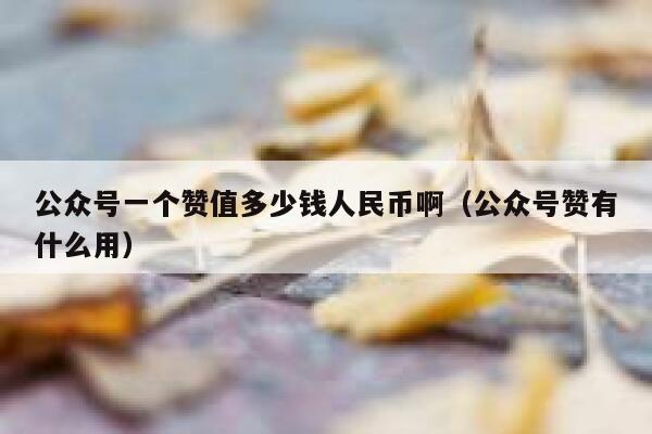 公众号一个赞值多少钱人民币啊（公众号赞有什么用） 第1张