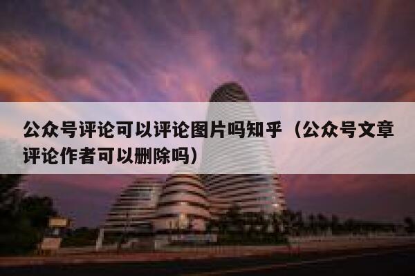 公众号评论可以评论图片吗知乎（公众号文章评论作者可以删除吗） 第1张