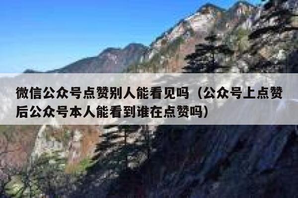 微信公众号点赞别人能看见吗（公众号上点赞后公众号本人能看到谁在点赞吗） 第1张