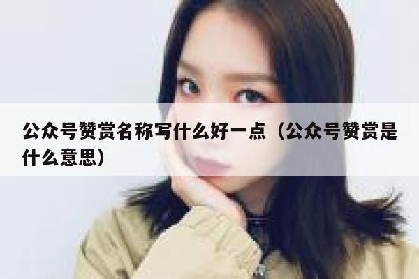 公众号赞赏名称写什么好一点（公众号赞赏是什么意思） 第1张