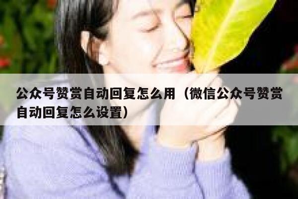 公众号赞赏自动回复怎么用（微信公众号赞赏自动回复怎么设置） 第1张