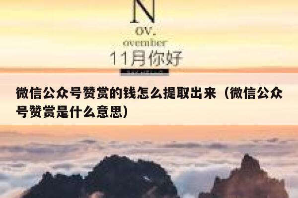 微信公众号赞赏的钱怎么提取出来（微信公众号赞赏是什么意思） 第1张