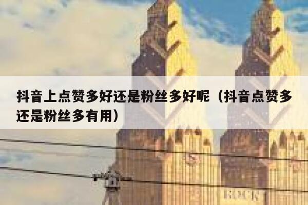 抖音上点赞多好还是粉丝多好呢（抖音点赞多还是粉丝多有用） 第1张