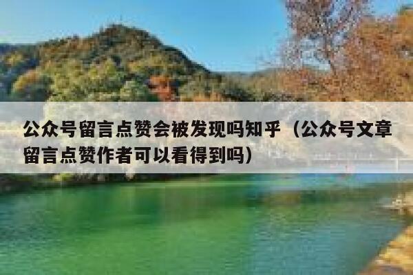 公众号留言点赞会被发现吗知乎（公众号文章留言点赞作者可以看得到吗） 第1张