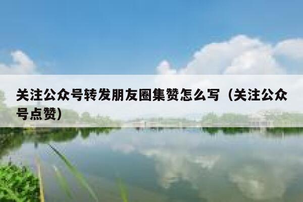 关注公众号转发朋友圈集赞怎么写（关注公众号点赞） 第1张