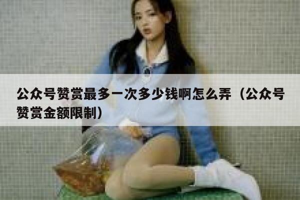 公众号赞赏最多一次多少钱啊怎么弄（公众号赞赏金额限制） 第1张