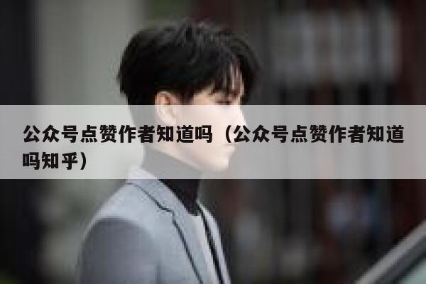 公众号点赞作者知道吗（公众号点赞作者知道吗知乎） 第1张