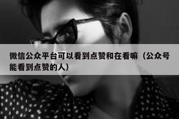 微信公众平台可以看到点赞和在看嘛（公众号能看到点赞的人） 第1张