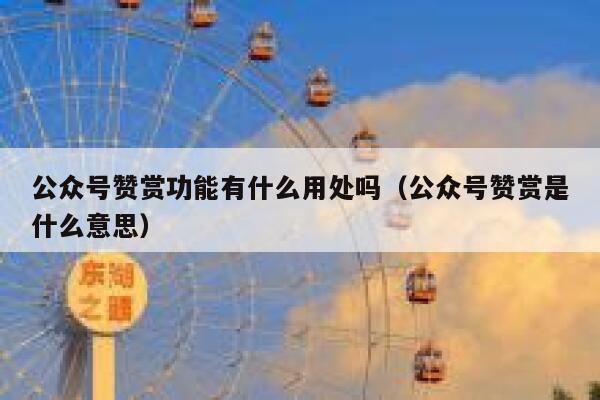 公众号赞赏功能有什么用处吗（公众号赞赏是什么意思） 第1张