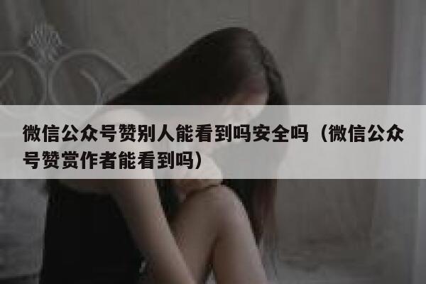 微信公众号赞别人能看到吗安全吗（微信公众号赞赏作者能看到吗） 第1张