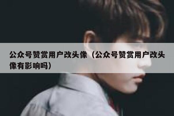公众号赞赏用户改头像（公众号赞赏用户改头像有影响吗） 第1张