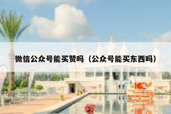 微信公众号能买赞吗（公众号能买东西吗） 第1张