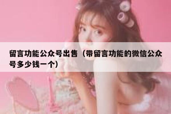 留言功能公众号出售（带留言功能的微信公众号多少钱一个） 第1张