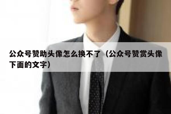 公众号赞助头像怎么换不了（公众号赞赏头像下面的文字） 第1张