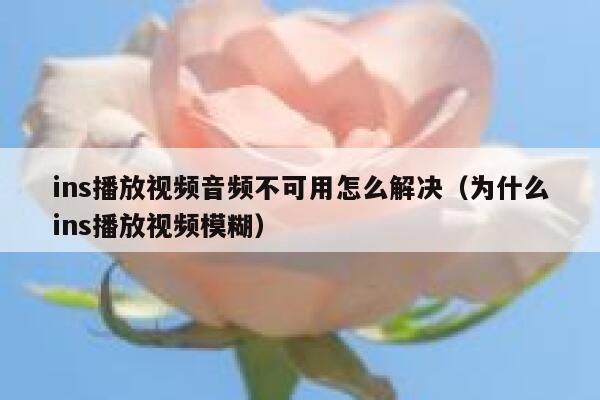 ins播放视频音频不可用怎么解决（为什么ins播放视频模糊） 第1张