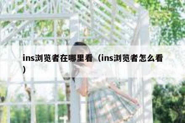 ins浏览者在哪里看（ins浏览者怎么看） 第1张