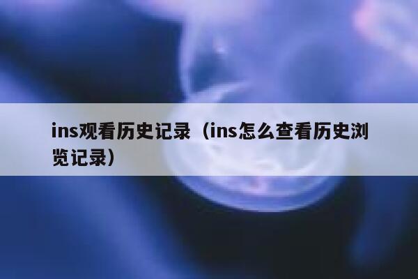 ins观看历史记录（ins怎么查看历史浏览记录） 第1张