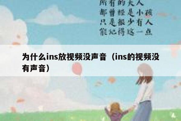 为什么ins放视频没声音（ins的视频没有声音） 第1张
