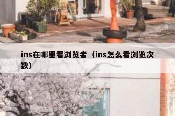 ins在哪里看浏览者（ins怎么看浏览次数） 第1张