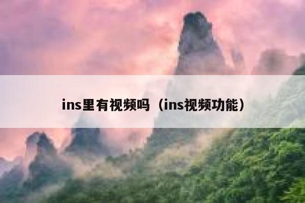 ins里有视频吗（ins视频功能） 第1张