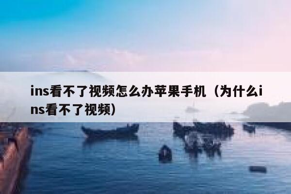 ins看不了视频怎么办苹果手机（为什么ins看不了视频） 第1张
