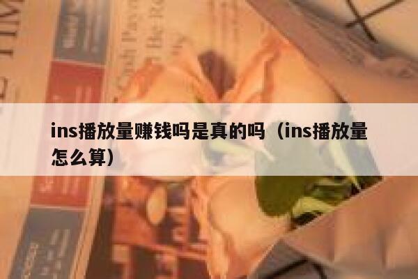 ins播放量赚钱吗是真的吗（ins播放量怎么算） 第1张