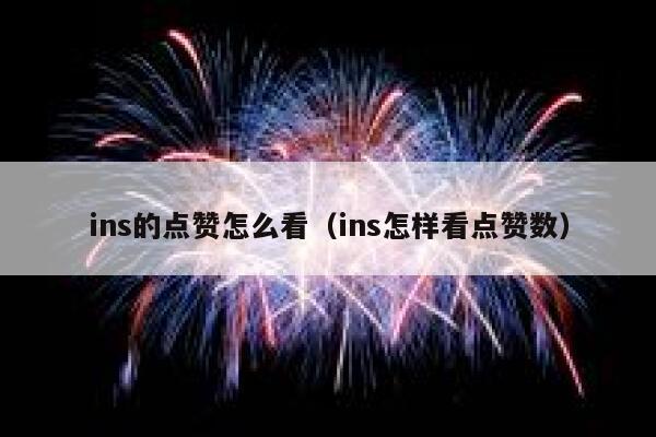 ins的点赞怎么看(ins怎样看点赞数) 第1张 ins的点赞怎么看(ins怎样看点赞数) 第1张