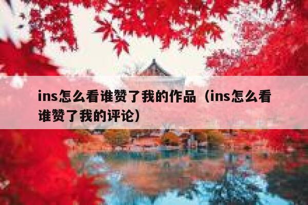 ins怎么看谁赞了我的作品(ins怎么看谁赞了我的评论) 第1张 ins怎么看谁赞了我的作品(ins怎么看谁赞了我的评论) 第1张