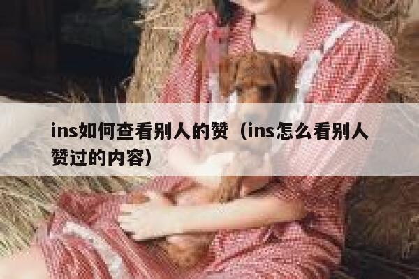 ins如何查看别人的赞（ins怎么看别人赞过的内容） 第1张