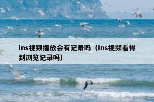 ins视频播放会有记录吗（ins视频看得到浏览记录吗） 第1张