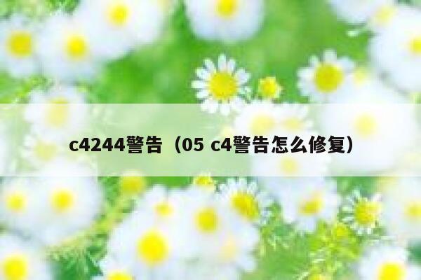 c4244警告（05 c4警告怎么修复） 第1张