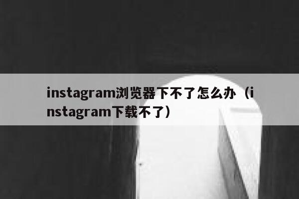 instagram浏览器下不了怎么办（instagram下载不了） 第1张