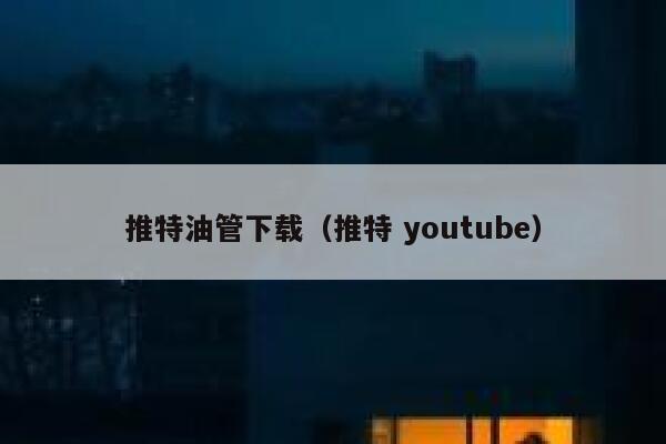 推特油管下载（推特 youtube） 第1张