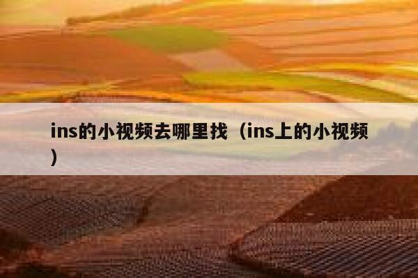ins的小视频去哪里找(ins上的小视频) 第1张 ins的小视频去哪里找(ins上的小视频) 第1张