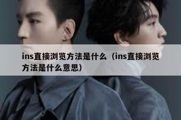 ins直接浏览方法是什么（ins直接浏览方法是什么意思） 第1张
