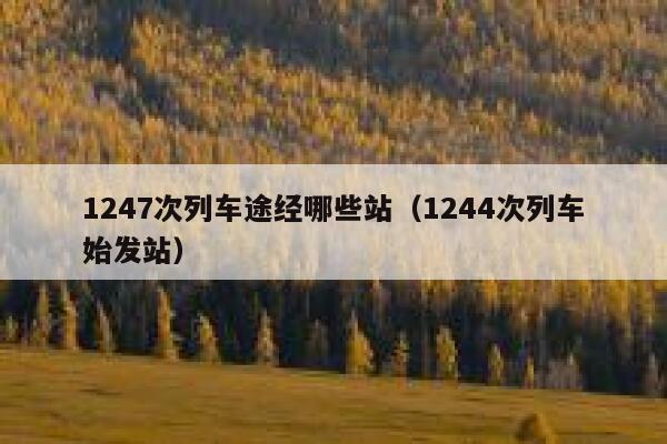 1247次列车途经哪些站（1244次列车始发站） 第1张