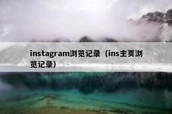instagram浏览记录（ins主页浏览记录） 第1张