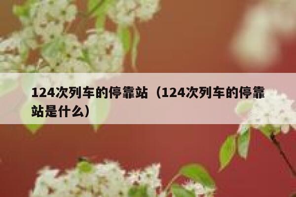 124次列车的停靠站（124次列车的停靠站是什么） 第1张
