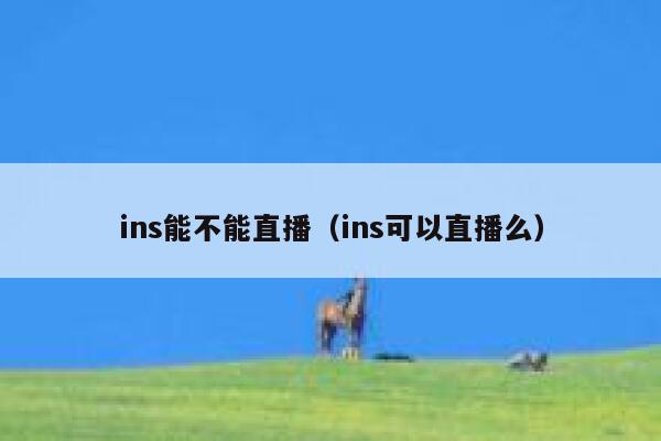 ins能不能直播(ins可以直播么) 第1张 ins能不能直播(ins可以直播么) 第1张