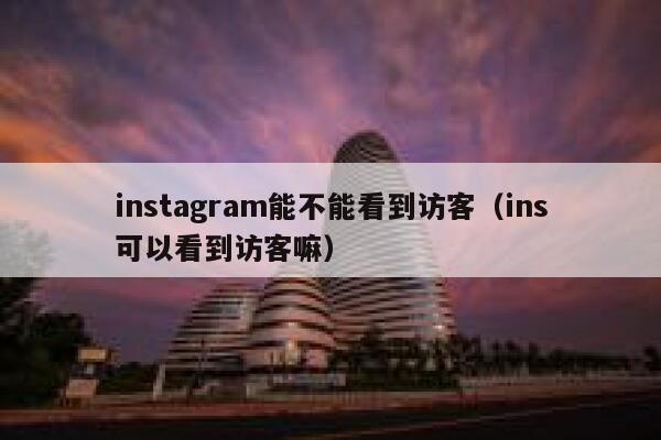 instagram能不能看到访客(ins可以看到访客嘛) 第1张 instagram能不能看到访客(ins可以看到访客嘛) 第1张
