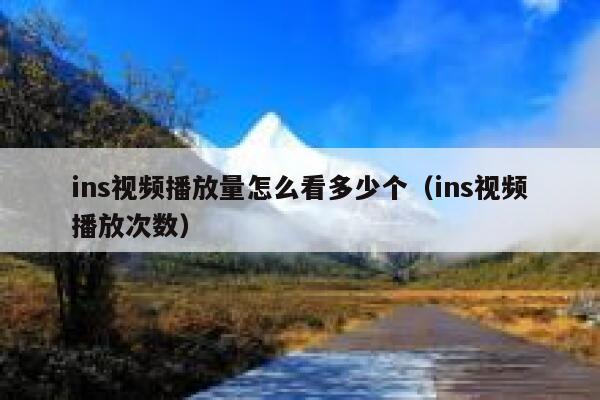 ins视频播放量怎么看多少个(ins视频播放次数) 第1张 ins视频播放量怎么看多少个(ins视频播放次数) 第1张
