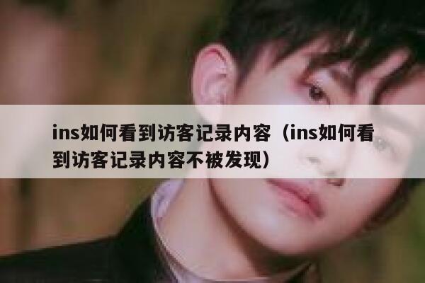 ins如何看到访客记录内容(ins如何看到访客记录内容不被发现) 第1张 ins如何看到访客记录内容(ins如何看到访客记录内容不被发现) 第1张