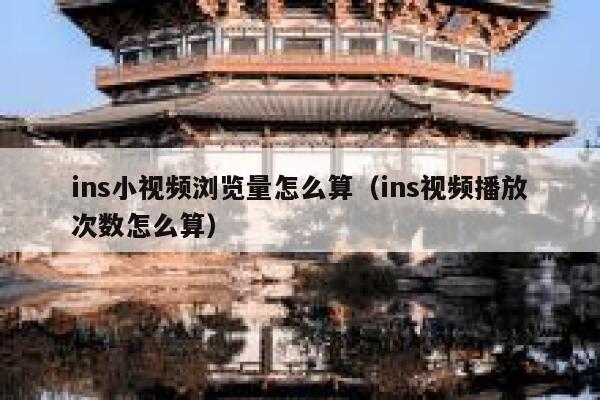 ins小视频浏览量怎么算(ins视频播放次数怎么算) 第1张 ins小视频浏览量怎么算(ins视频播放次数怎么算) 第1张
