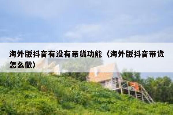 海外版抖音有没有带货功能(海外版抖音带货怎么做) 第1张 海外版抖音有没有带货功能(海外版抖音带货怎么做) 第1张