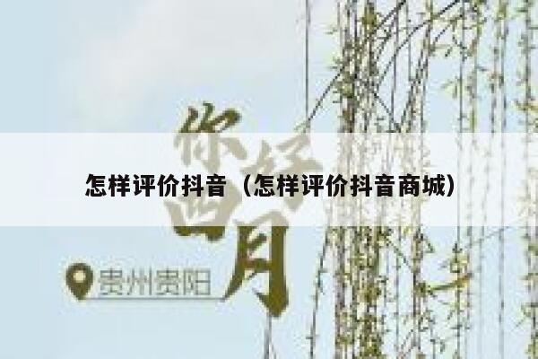 怎样评价抖音(怎样评价抖音商城) 第1张 怎样评价抖音(怎样评价抖音商城) 第1张