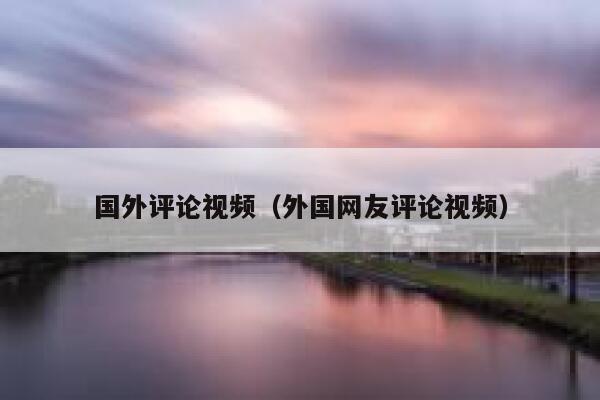 国外评论视频（外国网友评论视频） 第1张